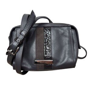Cole Haan Davenport Grey Leather Purse Crossbody Bag Satchel Mini Bag